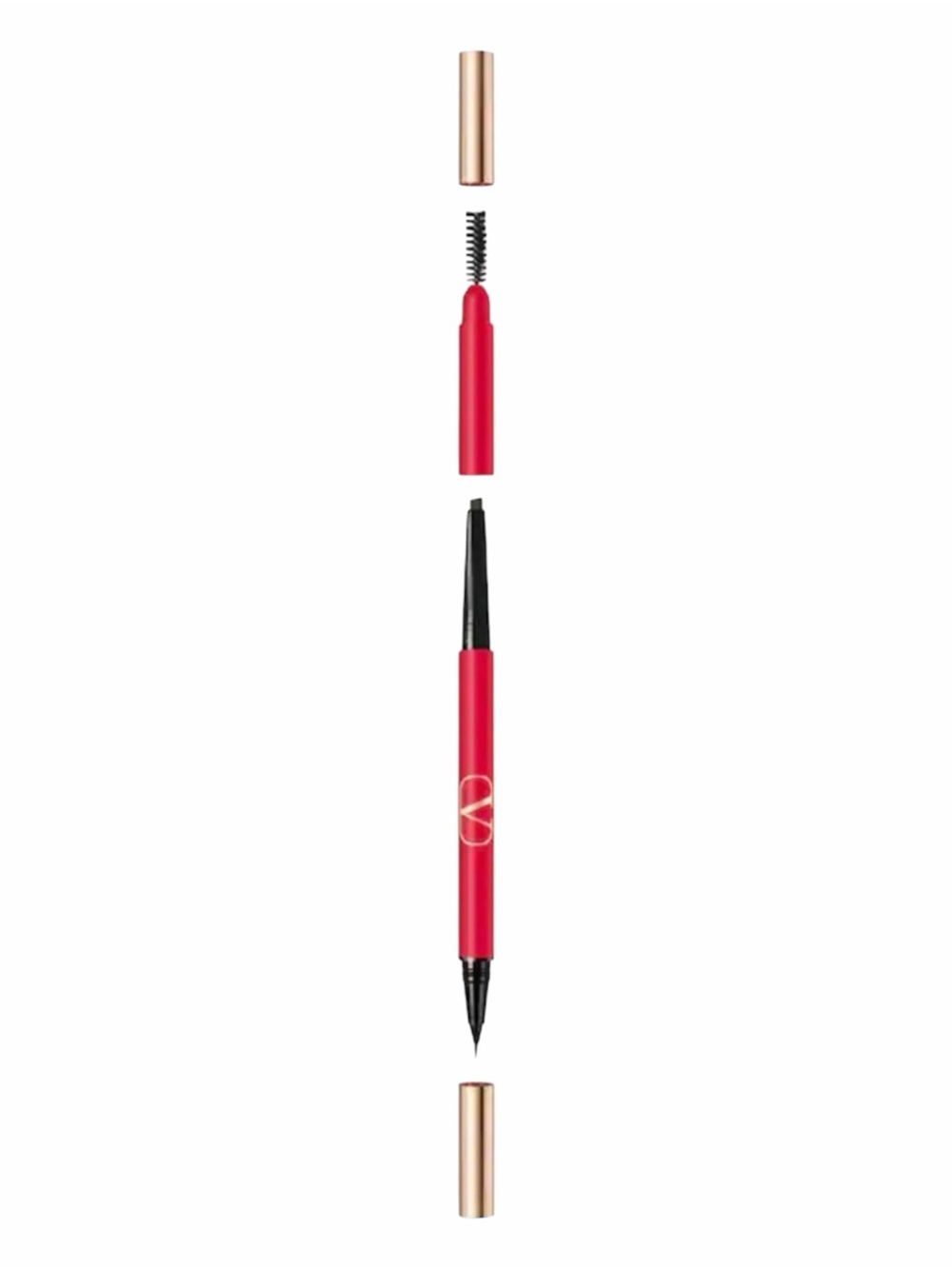 Valentino Brow Trio 02 Brown 3-in-1 Brow Pencil Liner Brush NIB